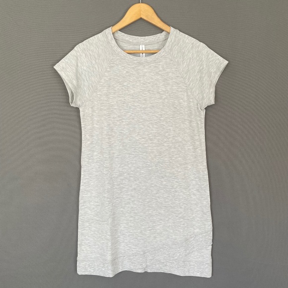 IDEOLOGY Size Small Off Duty Short Sleeve Sweatshirt Dress Grey Whisper NEW - Picture 1 of 8